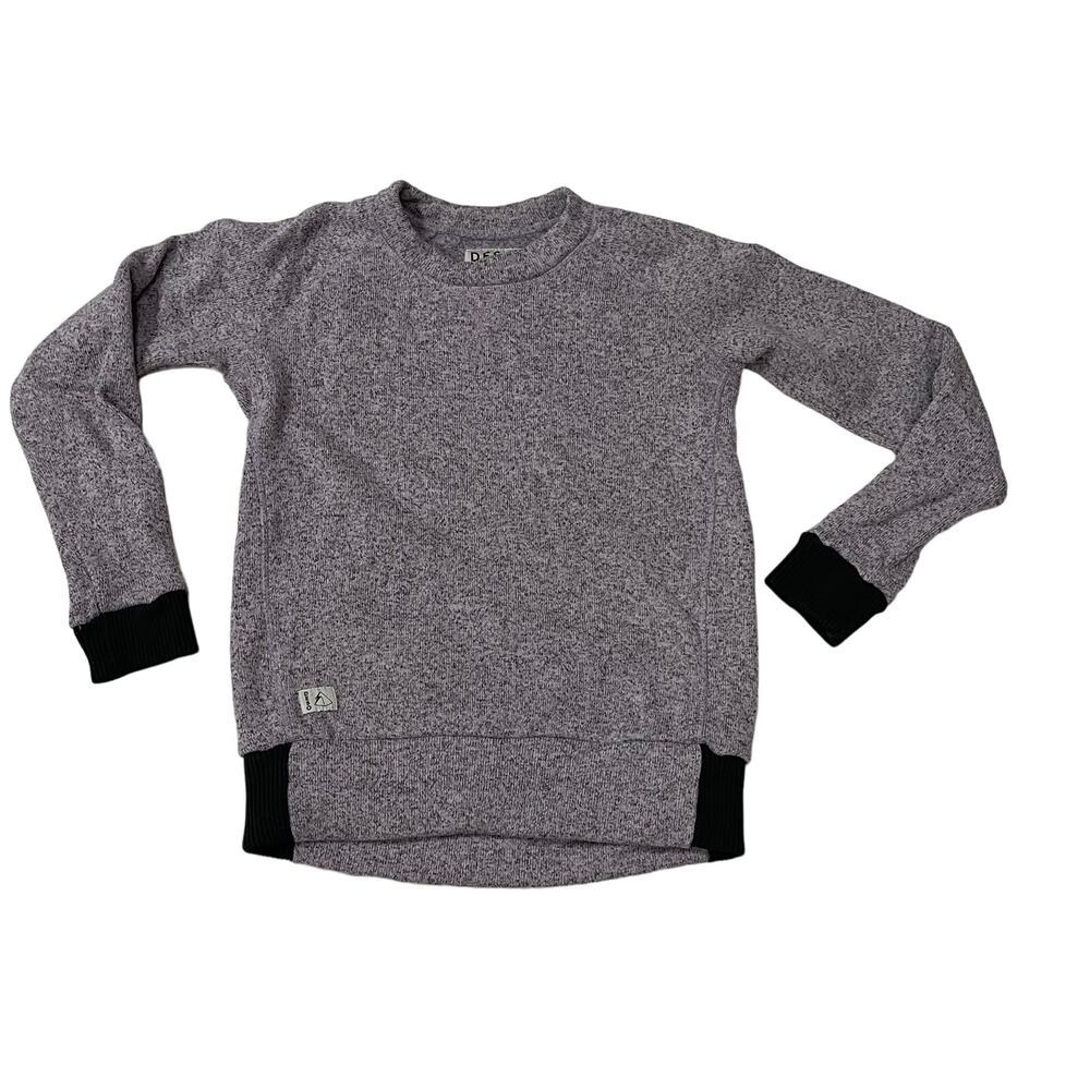 Deso Women's Sweatshirt Small Pink Crewneck Long Line Thick California USA Made